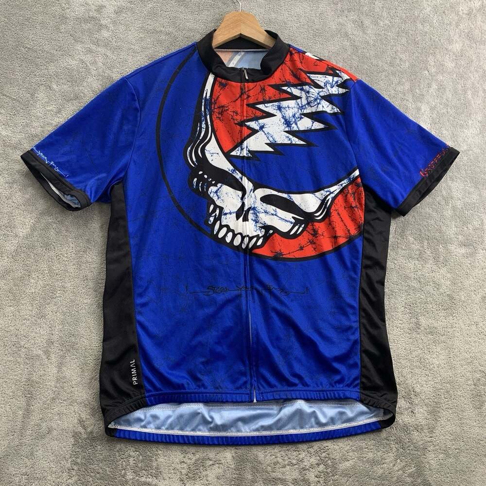 Primal Grateful Dead Steal Your Face Cycling Shirt Mens XL Deadhead 1/4 Zip 2007
